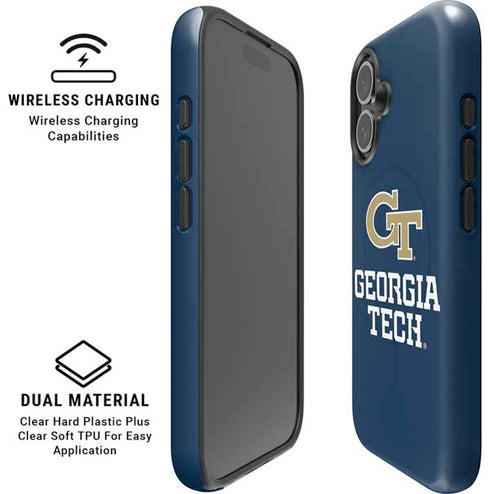 Georgia Institute of Technology GT Blue iPhone 16 Magsafe Impact Case